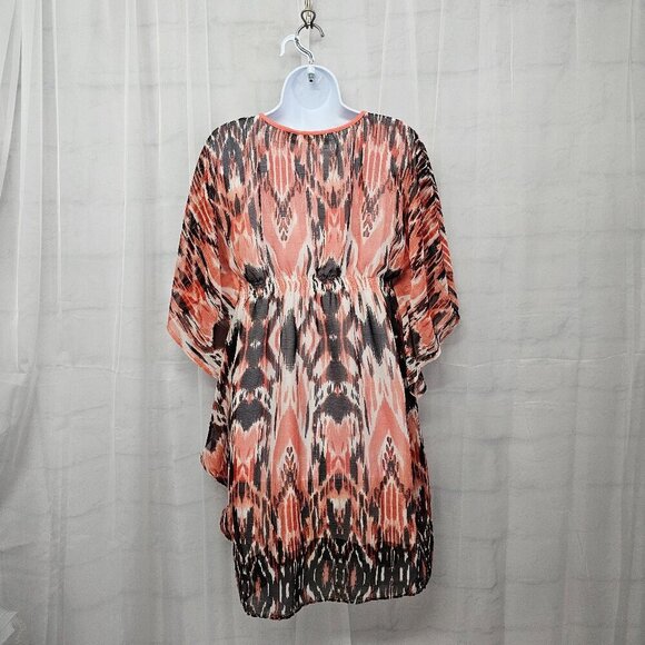 Speed Control Terra Cotta Black Aztec Mini Dress Boho Hippie Festival M - Picture 6 of 11